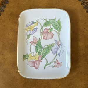 Vtg Porcelain Tray Fine China Floral Plate by Ben Rickert Inc Japan Soap‎ Dish